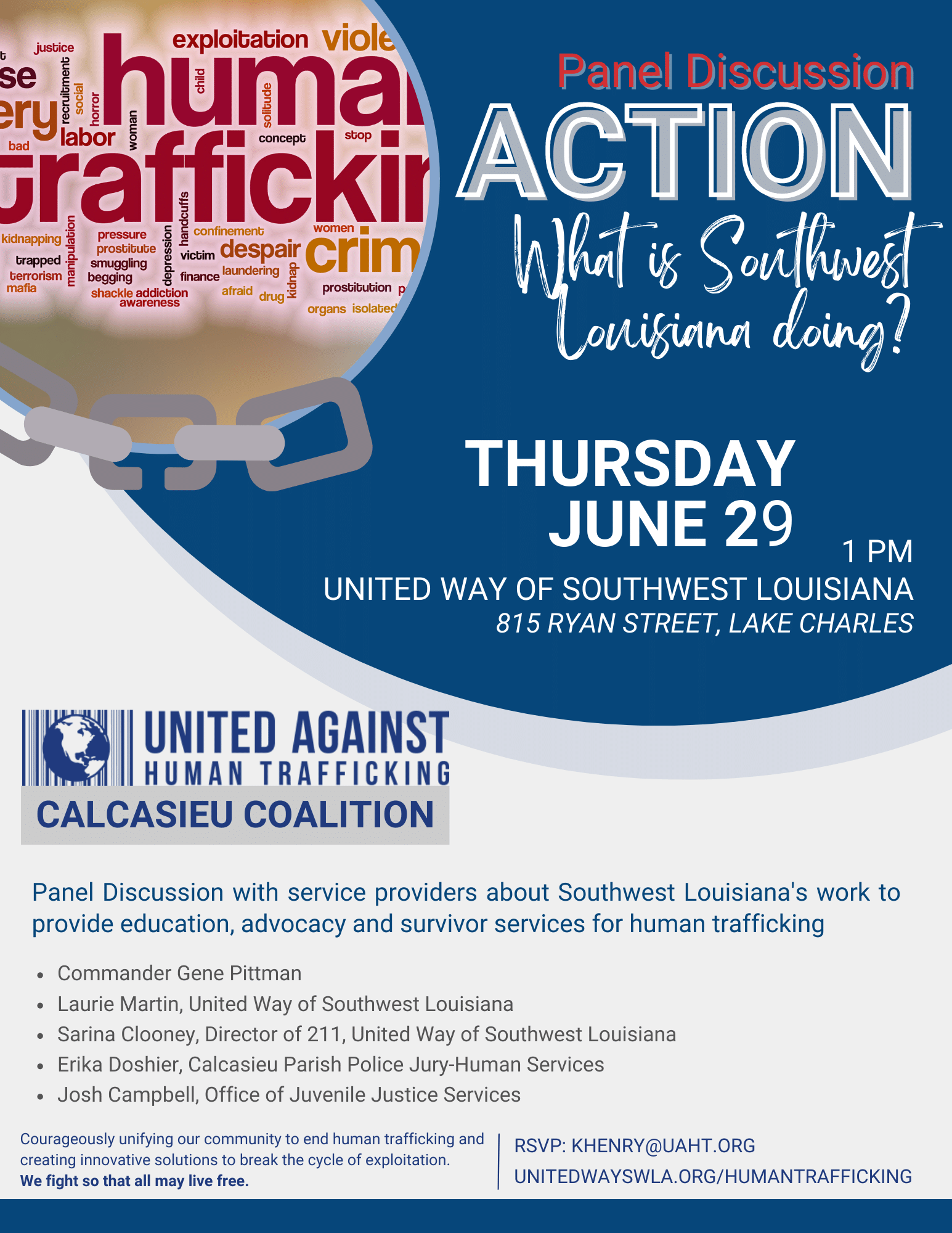 Human Trafficking United Way Of Southwest Louisiana